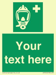 SH7212: Custom sign safe condition Emergency escape breathing device