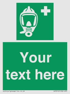 SH7212: Custom sign safe condition Emergency escape breathing device