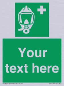 SH7212: Custom sign safe condition Emergency escape breathing device