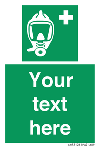 SH7212: Custom sign safe condition Emergency escape breathing device