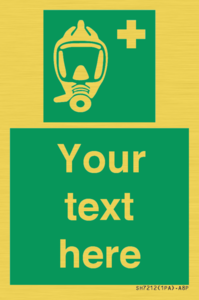 SH7212: Custom sign safe condition Emergency escape breathing device