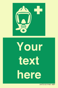 SH7212: Custom sign safe condition Emergency escape breathing device