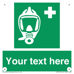 SH7212: Custom sign safe condition Emergency escape breathing device