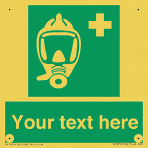 SH7212: Custom sign safe condition Emergency escape breathing device