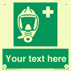 SH7212: Custom sign safe condition Emergency escape breathing device