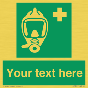 SH7212: Custom sign safe condition Emergency escape breathing device