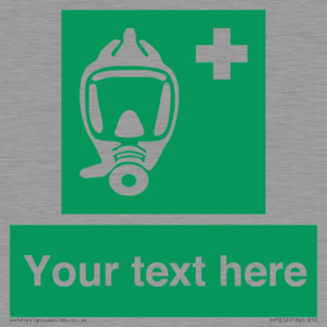 SH7212: Custom sign safe condition Emergency escape breathing device