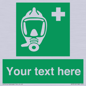 SH7212: Custom sign safe condition Emergency escape breathing device