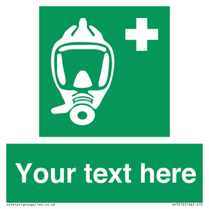 SH7212: Custom sign safe condition Emergency escape breathing device