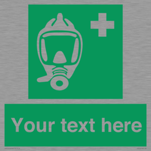 SH7212: Custom sign safe condition Emergency escape breathing device