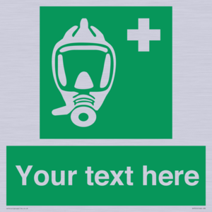 SH7212: Custom sign safe condition Emergency escape breathing device