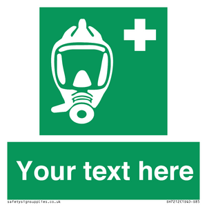 SH7212: Custom sign safe condition Emergency escape breathing device