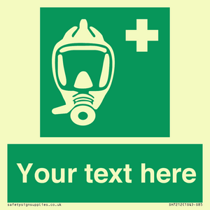 SH7212: Custom sign safe condition Emergency escape breathing device