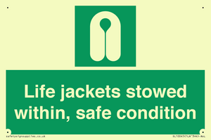 SL10045: Life jackets stowed within