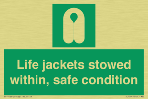 SL10045: Life jackets stowed within