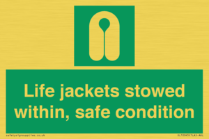 SL10045: Life jackets stowed within