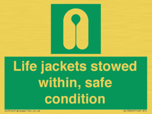 SL10045: Life jackets stowed within