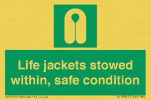 SL10045: Life jackets stowed within