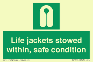 SL10045: Life jackets stowed within
