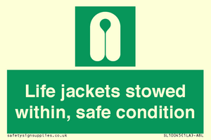 SL10045: Life jackets stowed within