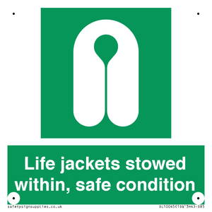 SL10045: Life jackets stowed within