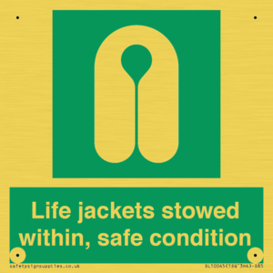 SL10045: Life jackets stowed within