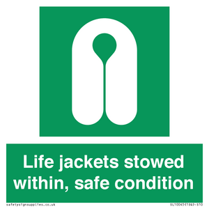 SL10045: Life jackets stowed within