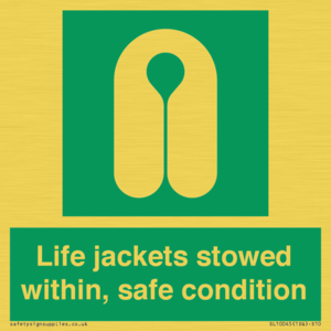 SL10045: Life jackets stowed within