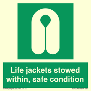 SL10045: Life jackets stowed within