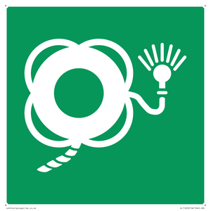 SL11659: E043 safe condition lifebuoy with line and light