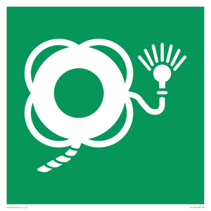 SL11659: E043 safe condition lifebuoy with line and light