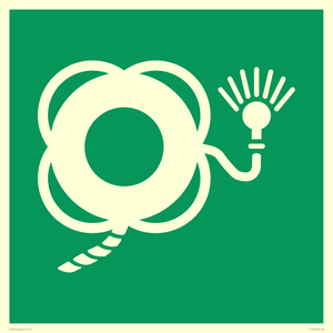 SL11659: E043 safe condition lifebuoy with line and light