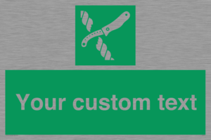 SL7217: Custom sign safe condition Liferaft knife