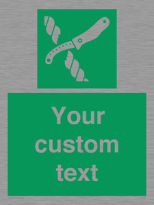 SL7217: Custom sign safe condition Liferaft knife