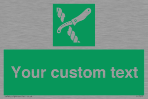 SL7217: Custom sign safe condition Liferaft knife