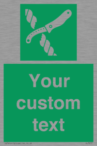 SL7217: Custom sign safe condition Liferaft knife
