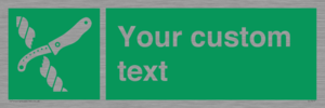 SL7217: Custom sign safe condition Liferaft knife