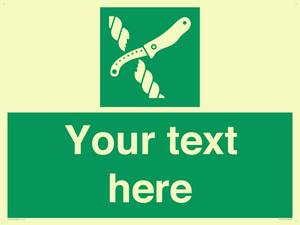 SL7217: Custom sign safe condition Liferaft knife