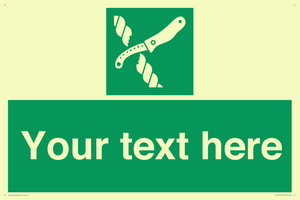 SL7217: Custom sign safe condition Liferaft knife