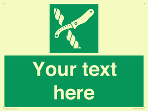 SL7217: Custom sign safe condition Liferaft knife