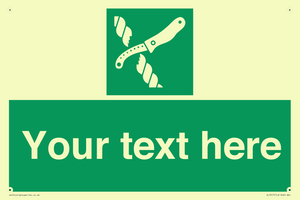 SL7217: Custom sign safe condition Liferaft knife