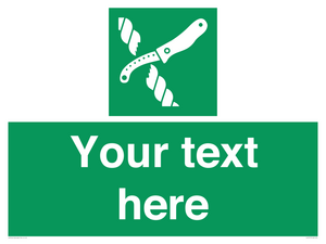 SL7217: Custom sign safe condition Liferaft knife