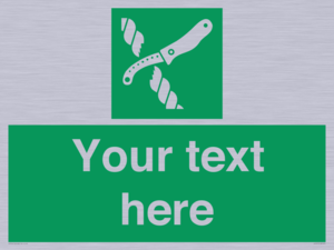 SL7217: Custom sign safe condition Liferaft knife