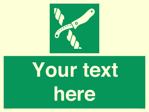 SL7217: Custom sign safe condition Liferaft knife