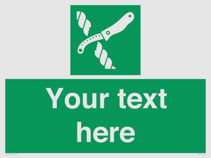 SL7217: Custom sign safe condition Liferaft knife