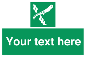 SL7217: Custom sign safe condition Liferaft knife