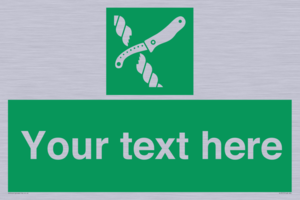 SL7217: Custom sign safe condition Liferaft knife