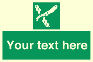 SL7217: Custom sign safe condition Liferaft knife