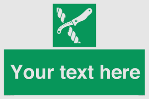 SL7217: Custom sign safe condition Liferaft knife