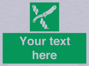 SL7217: Custom sign safe condition Liferaft knife